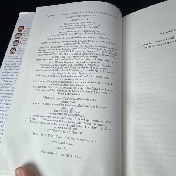 Judd Apatow: Sick In The Head Conversations About Life and Comedy Hardcover Book - Picture 6 of 9